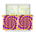 Spiral Expansion Moving Optical Illusion Tier Curtains