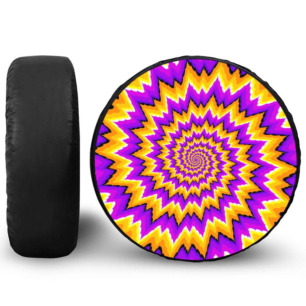 Spiral Expansion Moving Optical Illusion Tire Cover