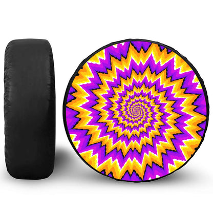 Spiral Expansion Moving Optical Illusion Tire Cover
