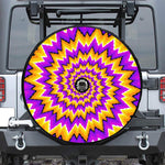 Spiral Expansion Moving Optical Illusion Tire Cover With Camera Hole