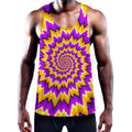 Spiral Expansion Moving Optical Illusion Men's Workout Tank Top