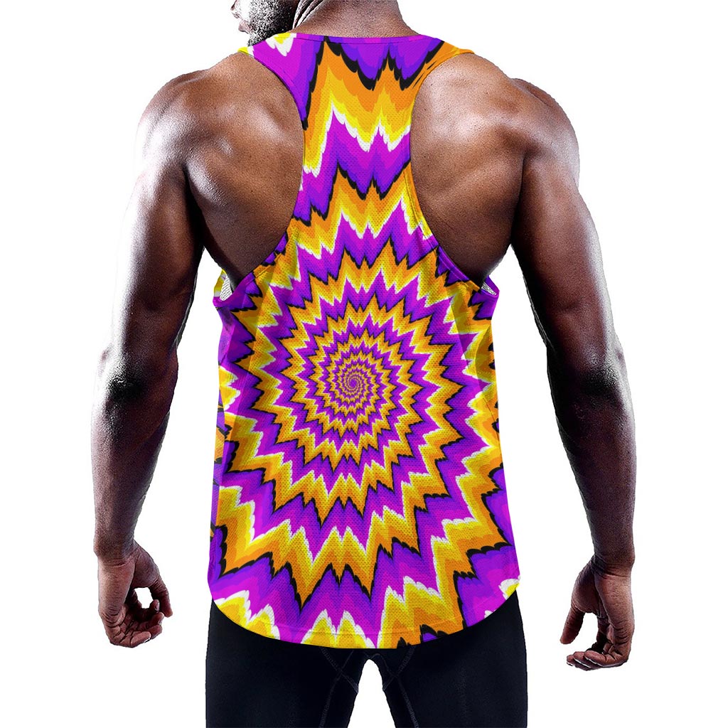 Spiral Expansion Moving Optical Illusion Training Tank Top
