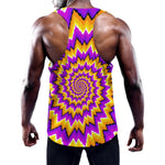 Spiral Expansion Moving Optical Illusion Training Tank Top
