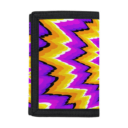 Spiral Expansion Moving Optical Illusion Trifold Wallet