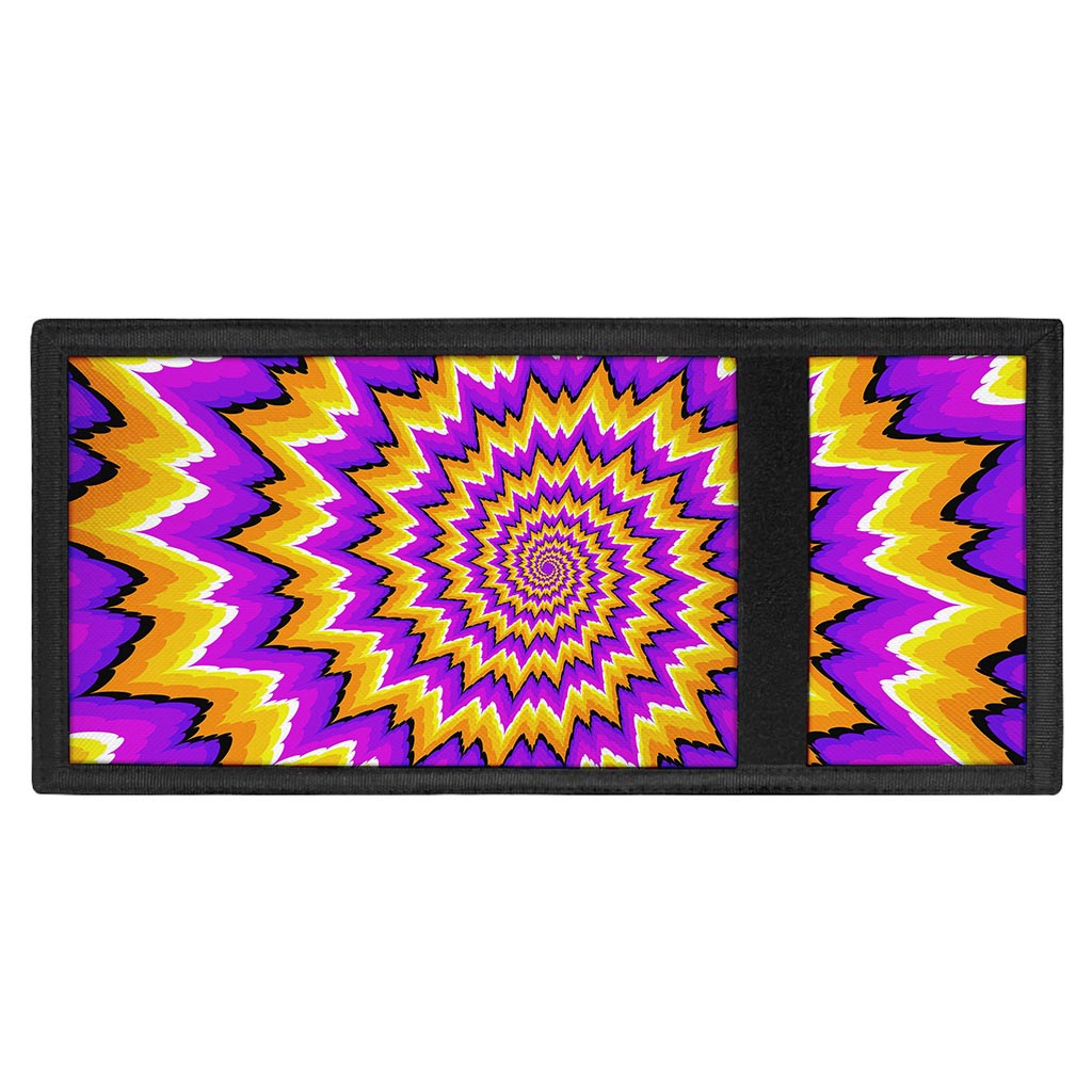 Spiral Expansion Moving Optical Illusion Trifold Wallet