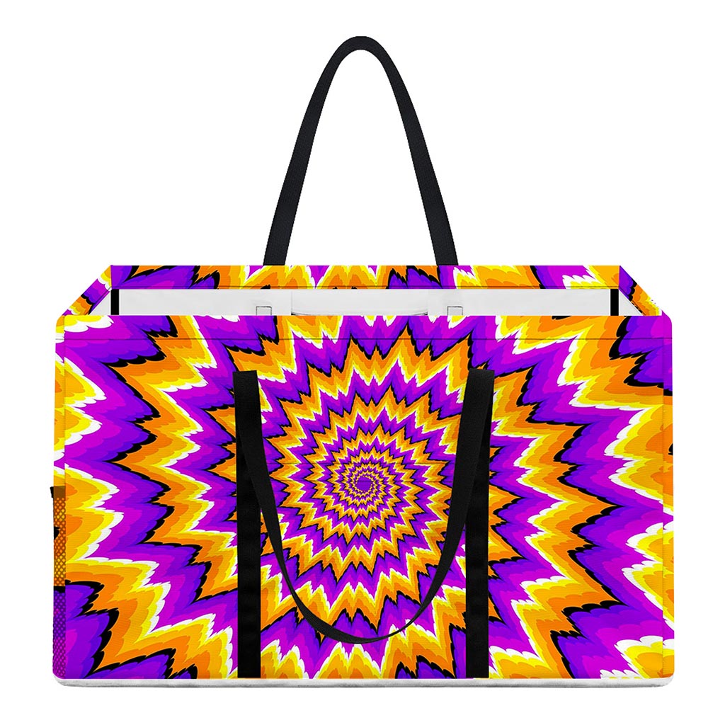 Spiral Expansion Moving Optical Illusion Utility Tote Bag