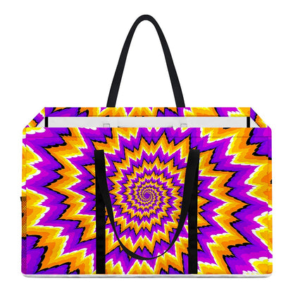 Spiral Expansion Moving Optical Illusion Utility Tote Bag