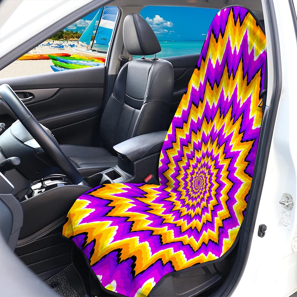 Spiral Expansion Moving Optical Illusion Waterproof Car Seat Cover