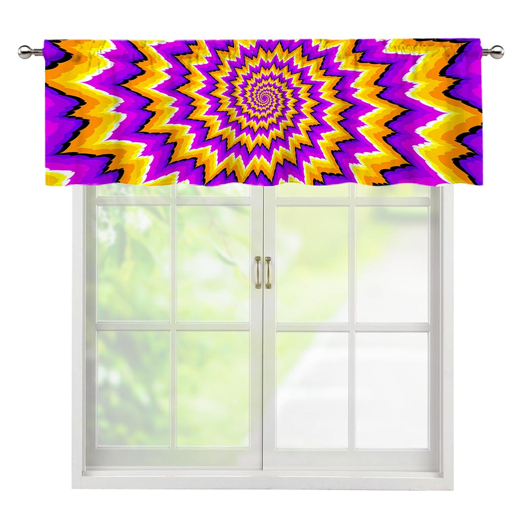 Spiral Expansion Moving Optical Illusion Window Valance