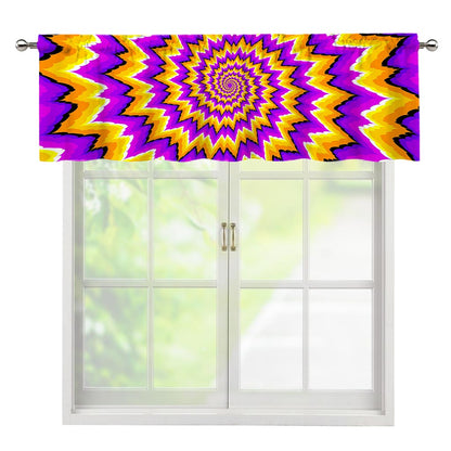 Spiral Expansion Moving Optical Illusion Window Valance