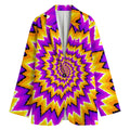 Spiral Expansion Moving Optical Illusion Women's Cotton Blazer