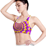Spiral Expansion Moving Optical Illusion Women's Sports Bra