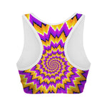 Spiral Expansion Moving Optical Illusion Women's Sports Bra