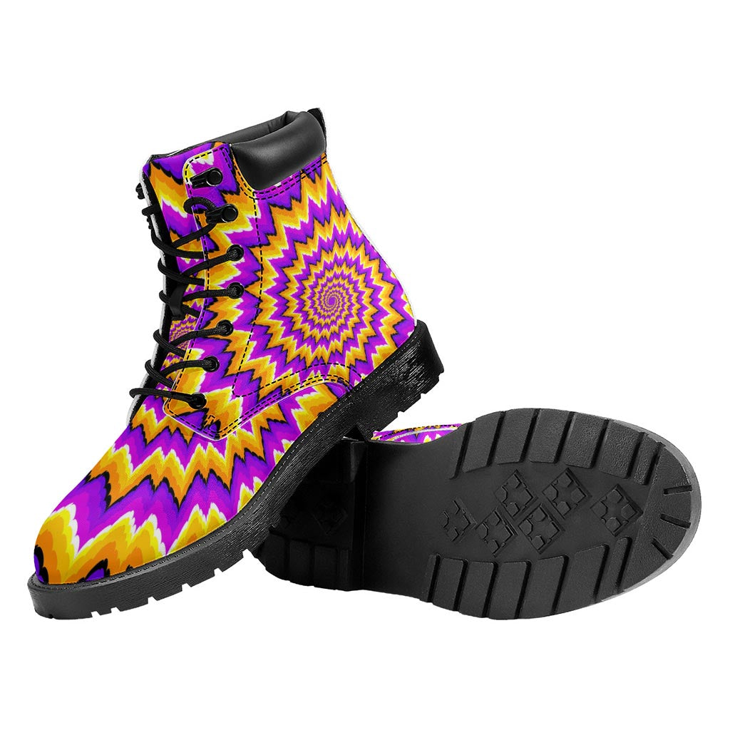 Spiral Expansion Moving Optical Illusion Work Boots