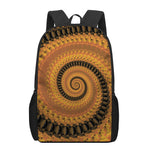 Spiral Fractal Print 17 Inch Backpack