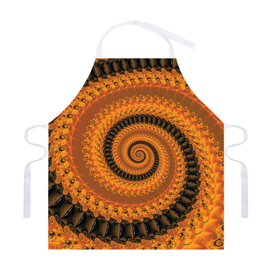 Spiral Fractal Print Adjustable Apron