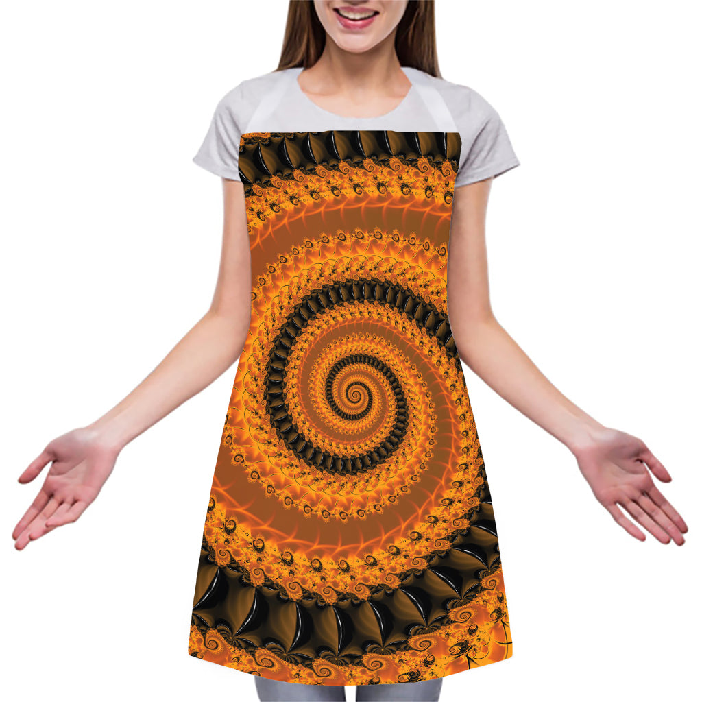 Spiral Fractal Print Adjustable Apron