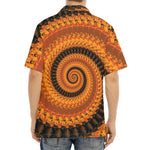 Spiral Fractal Print Aloha Shirt