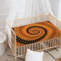 Spiral Fractal Print Baby Crib Sheet