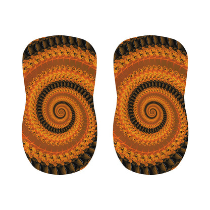 Spiral Fractal Print Bar Stool Covers