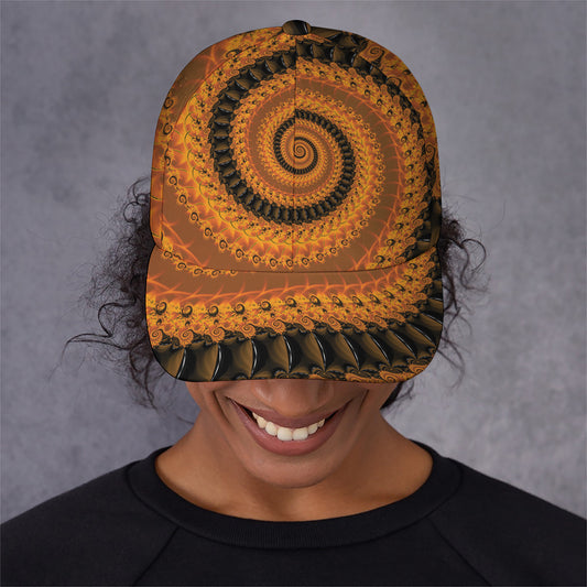 Spiral Fractal Print Baseball Cap