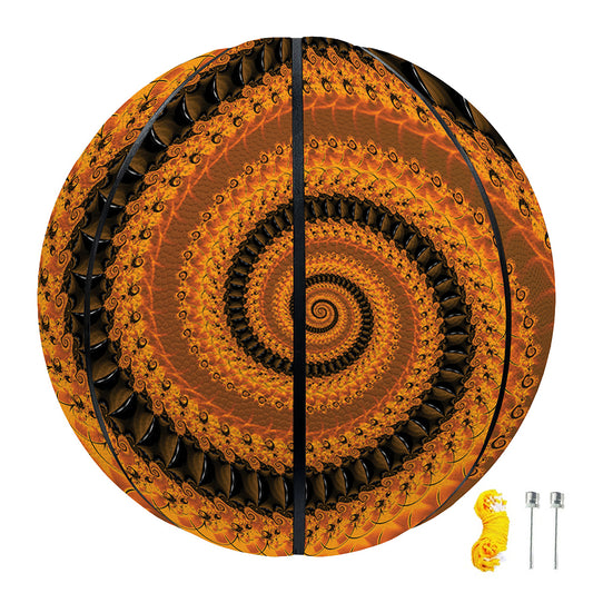 Spiral Fractal Print Basketball