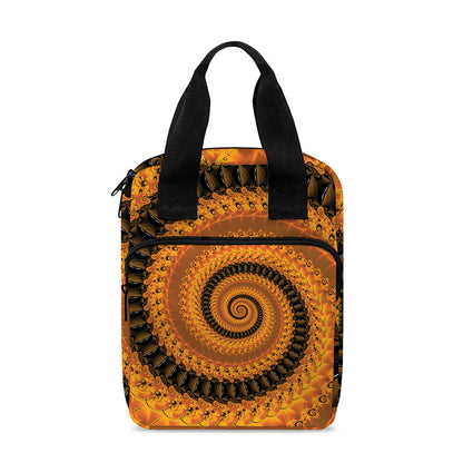 Spiral Fractal Print Bible Tote Bag