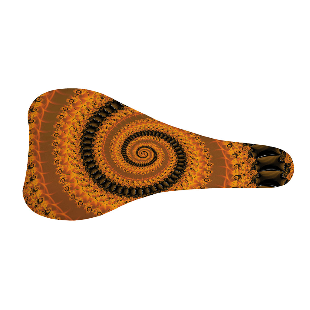 Spiral Fractal Print Bicycle Seat Cover