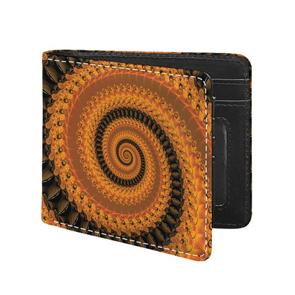 Spiral Fractal Print Bifold Wallet