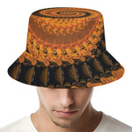 Spiral Fractal Print Bucket Hat