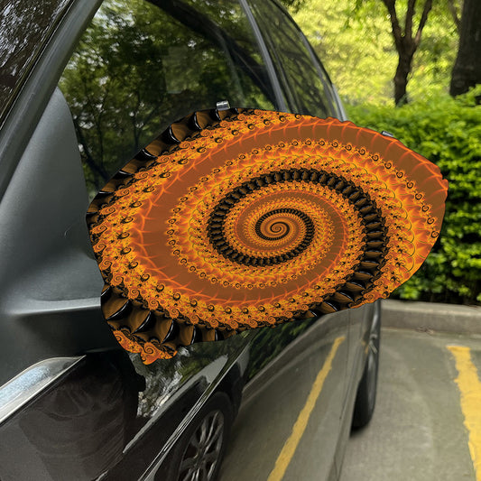 Spiral Fractal Print Car Side Mirror Covers