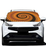 Spiral Fractal Print Car Windshield Snow Cover