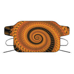 Spiral Fractal Print Car Windshield Snow Cover