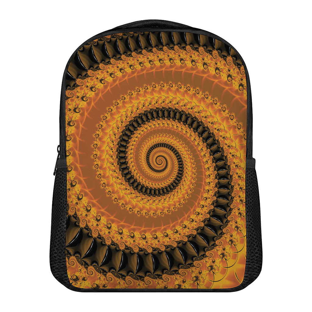 Spiral Fractal Print Casual Backpack