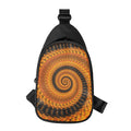 Spiral Fractal Print Sling Bag