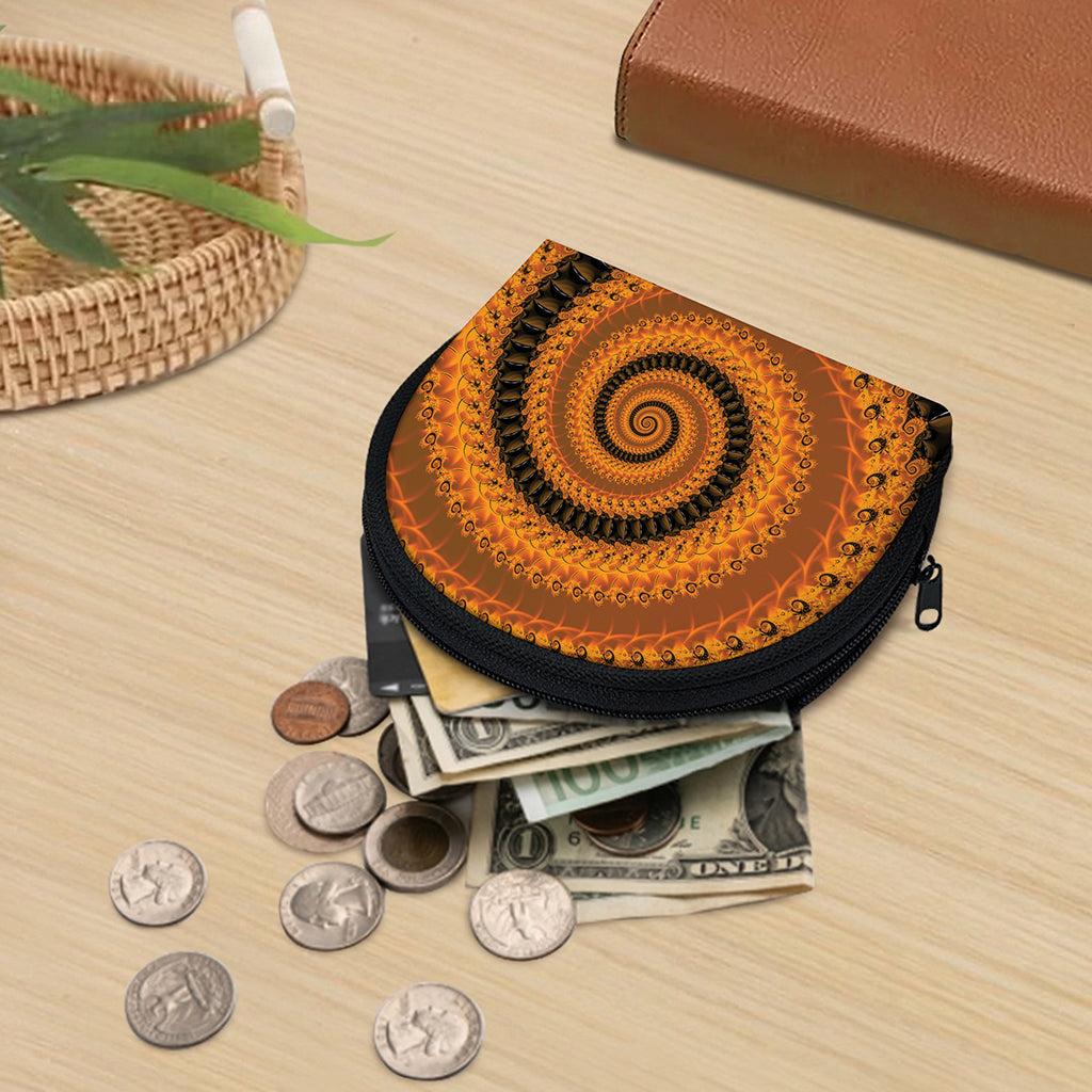 Spiral Fractal Print Coin Purse