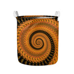 Spiral Fractal Print Collapsible Laundry Basket