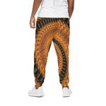 Spiral Fractal Print Cotton Pants