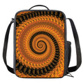 Spiral Fractal Print Crossbody Lunch Bag