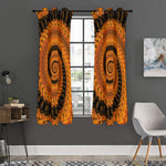 Spiral Fractal Print Curtain
