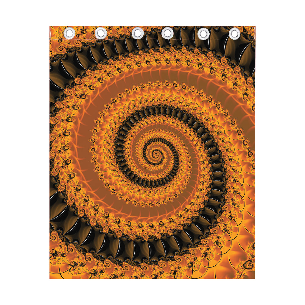 Spiral Fractal Print Curtain