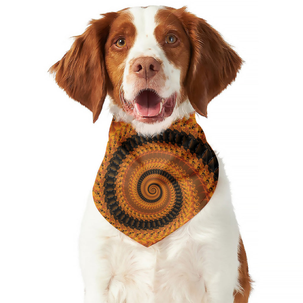 Spiral Fractal Print Dog Bandana