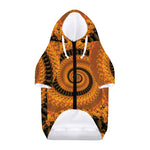 Spiral Fractal Print Dog Zip Up Hoodie