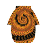 Spiral Fractal Print Dog Zip Up Hoodie