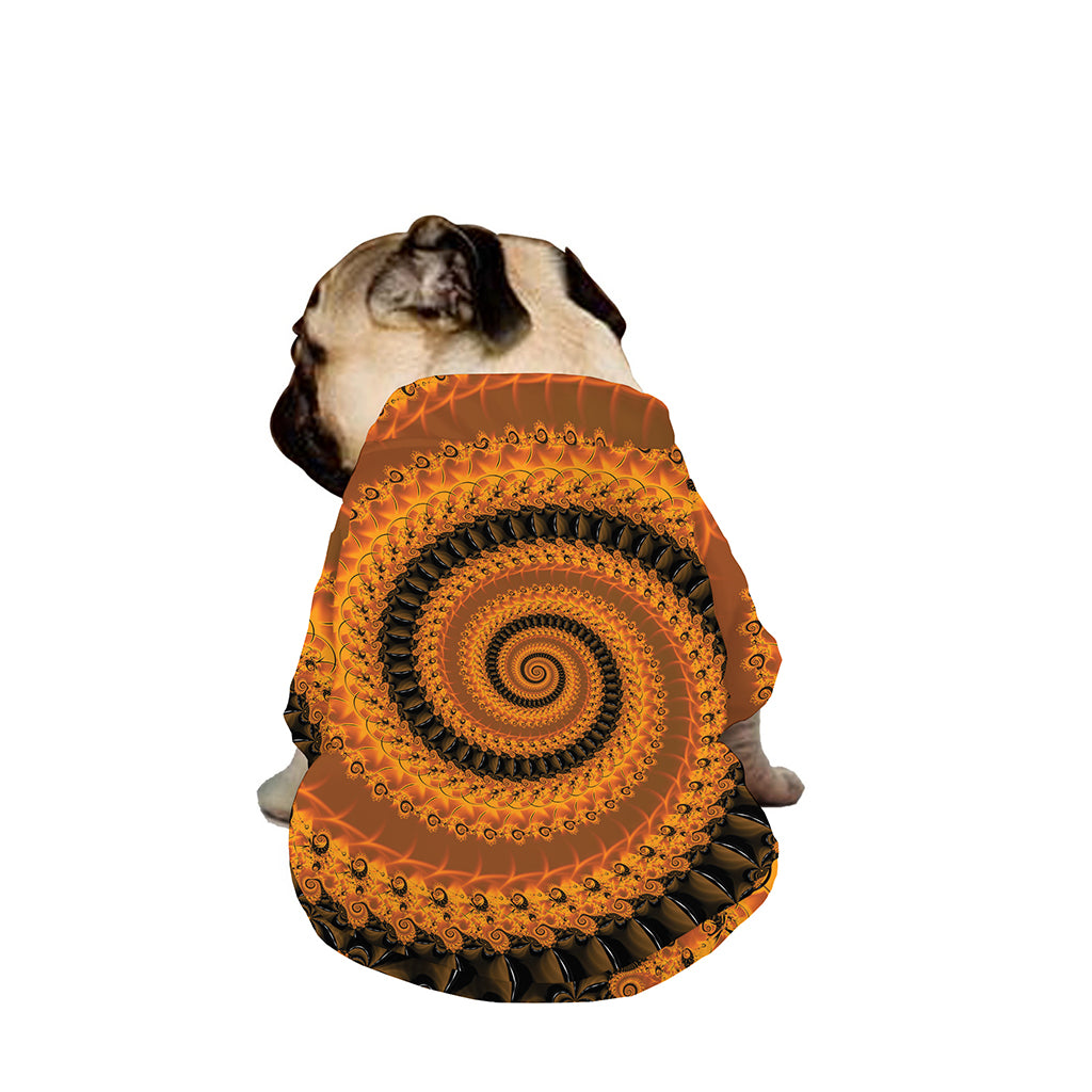 Spiral Fractal Print Dog Zip Up Jacket
