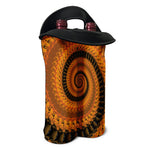 Spiral Fractal Print Double Neoprene Wine Tote