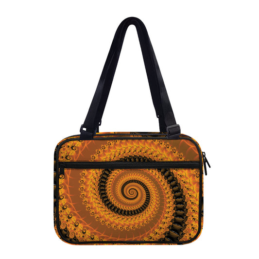 Spiral Fractal Print Double Strap Bible Bag