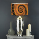 Spiral Fractal Print Drum Lamp Shade