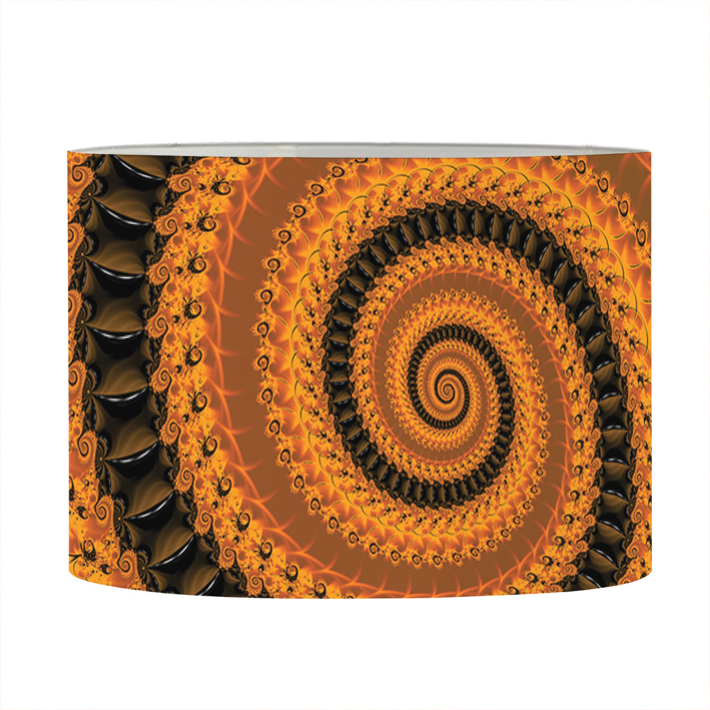 Spiral Fractal Print Drum Lamp Shade