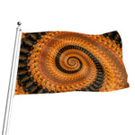 Spiral Fractal Print Flag